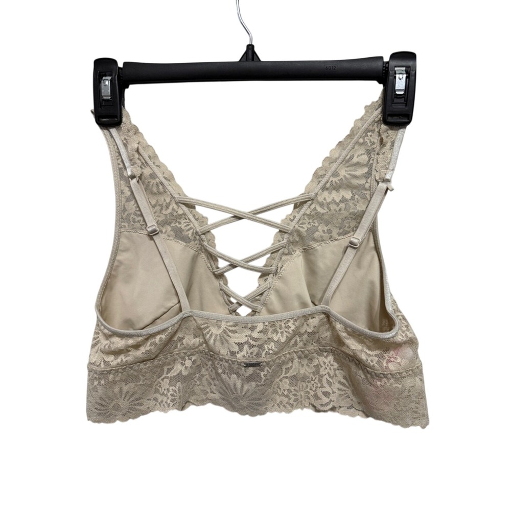 Victoria's Secret PINK (Beige) Floral Lace Bralette Women Size Large - Picture 2 of 4